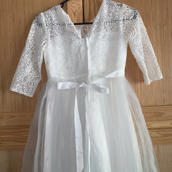 Xiaanman NWT tulle lace modest flower girl bridal dress size 16/150 - Picture 8 of 12